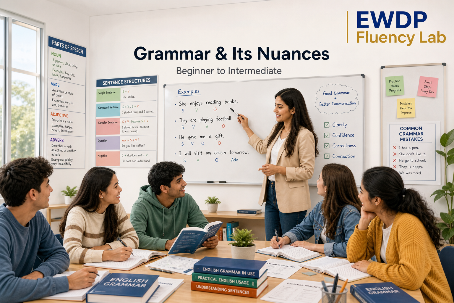 Grammar & Its Nuances (Beginner to Intermediate) (1 Month)