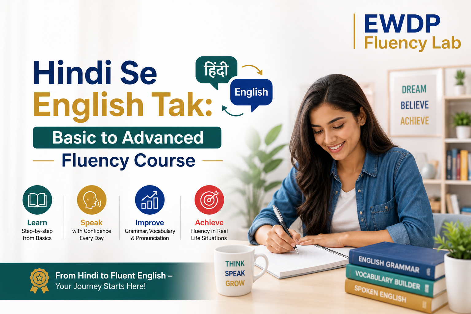 Hindi Se English Tak: Basic to Advanced Fluency Course