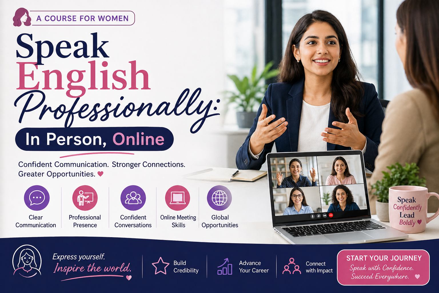 Speak English Professionally: In Person, Online
